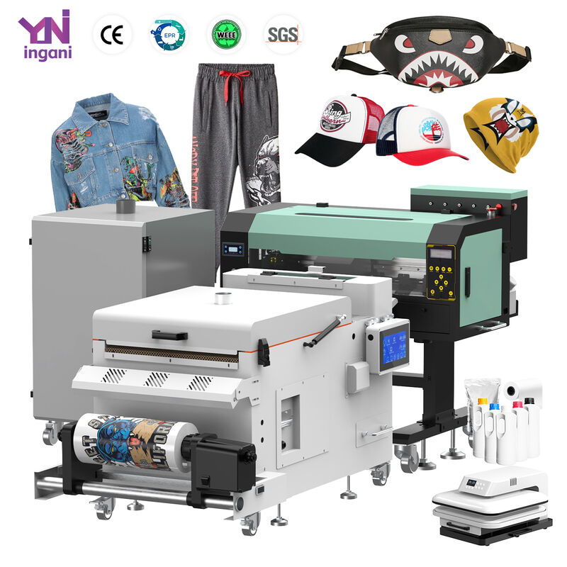 Ingani All in One 30cm I1600 Small High Resolution DTF T-shirt Textile Printer Printing Machine With Shaker Heater